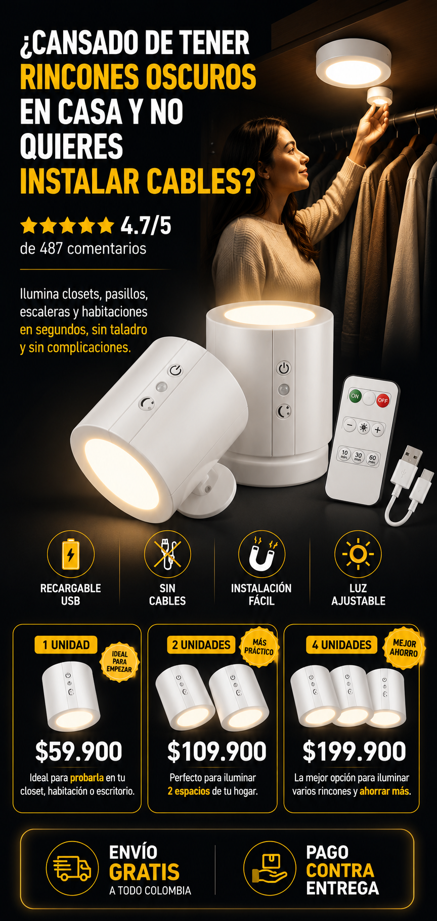 Lampara LED NoctaGlow