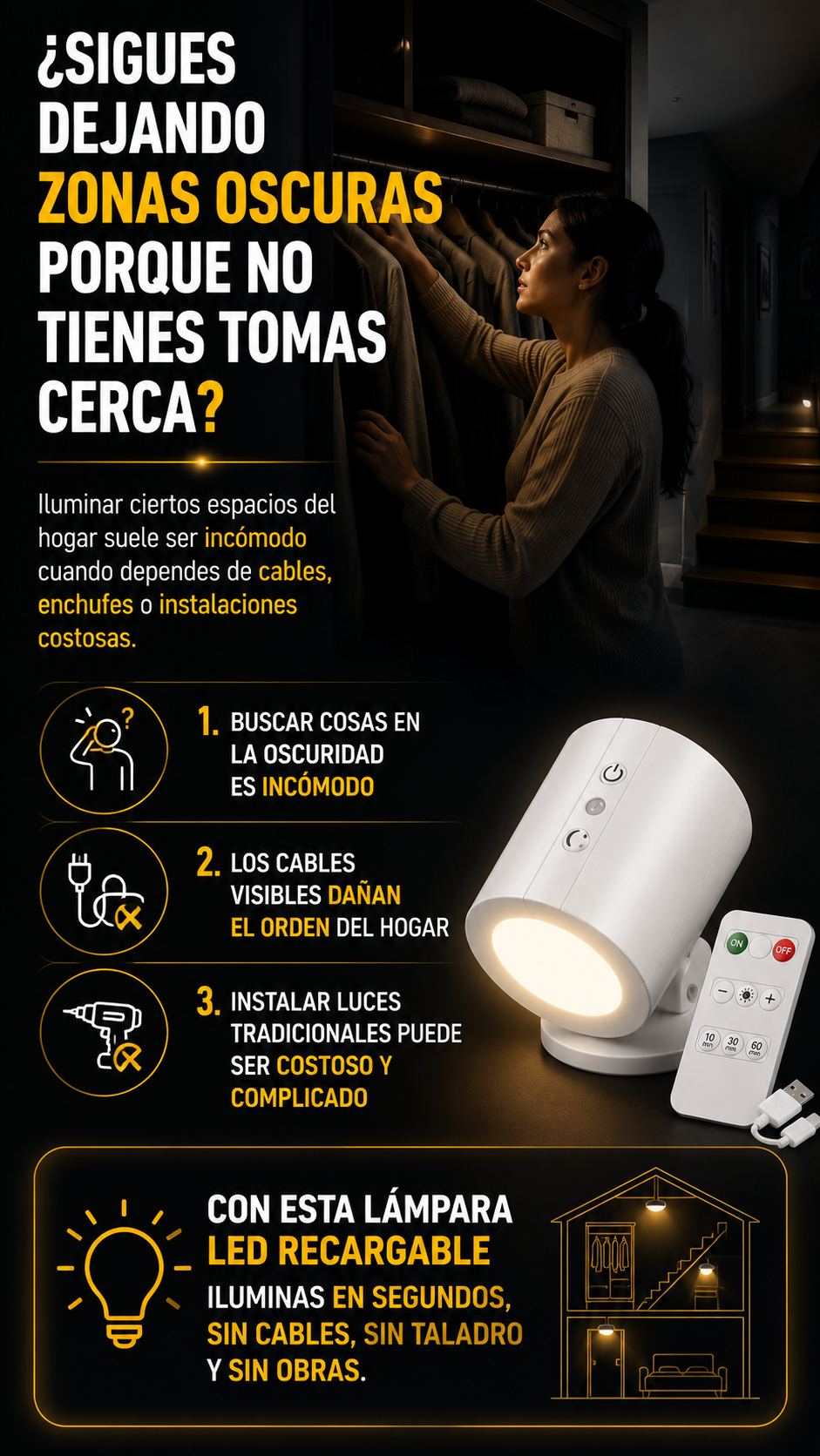 Lampara LED NoctaGlow