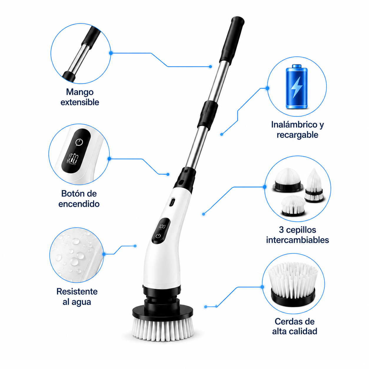 PAGA 1 LLEVA 2 Cepillo extensible 7 en 1 TurboClean
