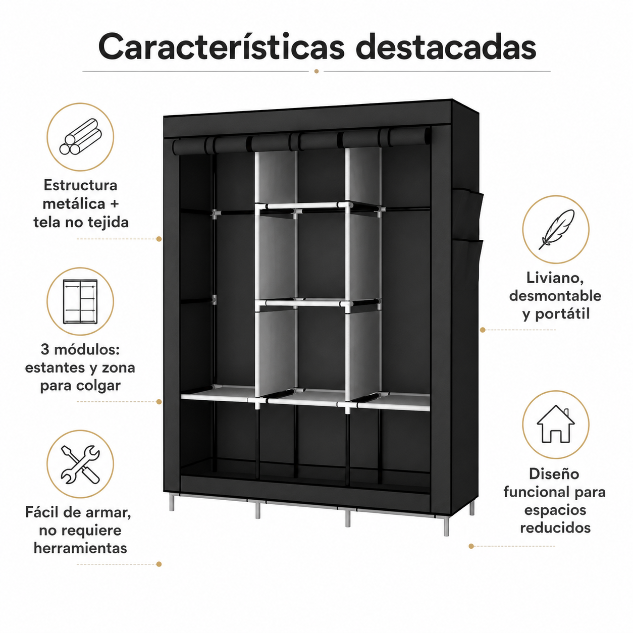 Closet Armable Negro